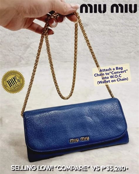 Miu Miu Madras Print Continental Wallet with Card Holder